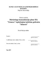 Diplomdarbs 'Mārketinga komunikāciju plāns SIA "Gemoss" izplatītajām kaltētām gailenēm "Sabar', 1.
