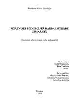 Referāts 'Zinātniski pētnieciskā darba izstrāde ģimnāzijā', 1.