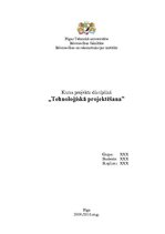 Paraugs 'Tehnoloģiskā projektēšana. Bruģakmens ražošana', 1.