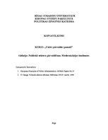 Konspekts 'Publiskā sektora pārvaldīšana. Modernizācijas tendences', 1.