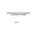 Konspekts 'Eiropas Monetārā savienība - vēsture', 1.