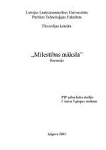 Eseja 'Mīlestības māksla', 1.