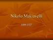 Prezentācija 'Nikolo Makiavelli', 1.