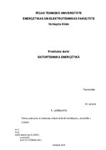 Paraugs 'Datortehnika enerģētikā - praktiskie darbi', 1.