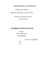 Konspekts 'Stratēģijas produkta izvēles jomā', 1.