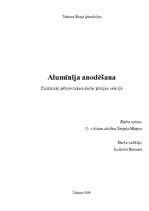 Referāts 'Alumīnija anodēšana', 1.