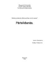 Referāts 'Pārteikšanās', 1.