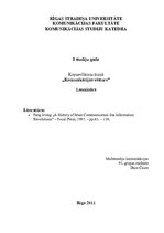 Konspekts 'Komunikācijas vēsture, pirmais kopsavilkums', 1.