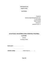 Referāts 'Augstākās izglītības finansējuma politika Latvijā', 1.