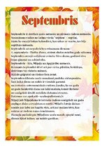 Eseja 'Septembris. Informācija vecāku stendam pirmsskolā', 1.