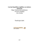 Konspekts 'A/s "Latvijas Finieris" - vispārējā informācija', 1.