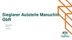 Prezentācija 'Uzņēmums "Sieglarer Autoteile Manuchin GbR"', 1.