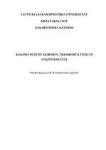 Referāts 'Koksnes plātņu eksports, transporta veidi un loģistikas ceļi', 1.