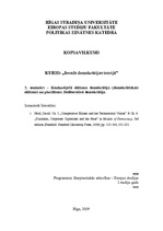 Konspekts 'Konkurējošā elitisma demokrātija un plurālisms. Deliberatīvā demokrātija', 1.