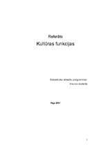 Referāts 'Kultūras funkcijas', 1.