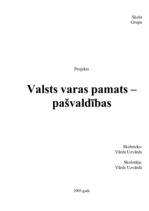 Referāts 'Valsts varas pamats - pašvaldības', 1.