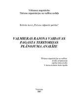 Konspekts 'Valmieras rajona Vaidavas pagasta teritorijas plānojuma analīze', 1.