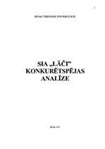 Referāts 'Konkurētspējas analīze SIA "Lāči"', 1.