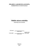 Konspekts 'Mobilo telefonu statistika', 1.