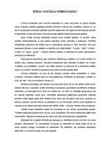 Eseja 'Sociālā psiholoģija', 1.