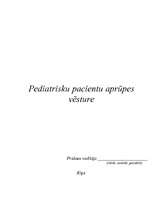 Konspekts 'Pediatrisku pacientu aprūpes vēsture', 1.