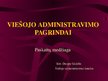 Prezentācija 'Viešojo administravimo pagrindai', 1.