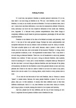 Eseja 'Defining Freedom', 1.