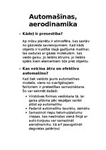 Konspekts 'Automašīnas aerodinamika', 1.
