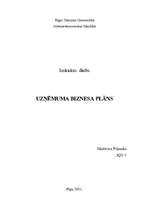 Biznesa plāns 'Uzņēmuma "Virtuves mēbeles" biznesa plāns', 1.