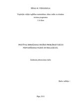 Referāts 'Pozitīvas domāšanas nozīme problēmsituāciju pārvarēšanas plānā un realizācijā', 1.