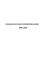 Konspekts 'Latvijas komercbanku kredītportfeļa analīze 2005.gadā', 1.