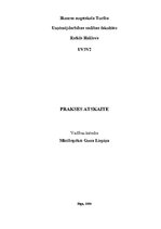 Prakses atskaite 'Valsts sanitārā inspekcija', 1.