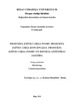 Konspekts 'Preces dzīves cikla posmi', 1.