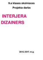 Referāts 'Projekta darbs. Interjera dizains', 1.