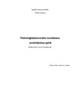 Referāts 'Psiholoģiskā kontakta noteikšana pratināšanas gaitā', 1.