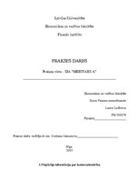 Prakses atskaite 'Prakses vieta - SIA "Meistars A"', 1.