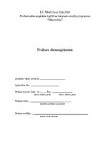 Prakses atskaite 'Anestezioloģijas, intensīvās terapijas prakses dienagrāmata', 1.