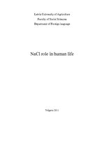 Referāts 'NaCl Role in Human Life', 1.