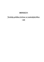 Referāts 'Nodokļu politikas ietekme uz uzņēmējdarbības vidi', 1.