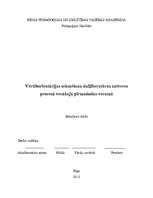 Diplomdarbs 'Vērtīborientācijas sekmēšana daiļliteratūras uztveres procesā vecākajā pirmsskol', 1.