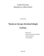 Referāts 'Tautas un nācijas starptautiskajās tiesībās', 1.