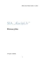 Biznesa plāns 'SIA "Kociņš"', 1.