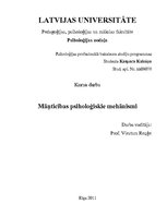 Referāts 'Māņticības psiholoģiskie mehānismi', 1.