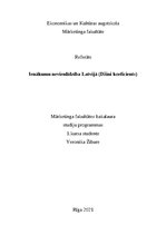 Eseja 'Ienākumu nevienlīdzība Latvijā (Džini koeficients)', 1.