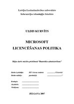 Konspekts 'Microsoft licencēšanas politika', 1.