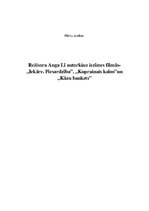 Referāts 'Režisora Anga Lī autorkino iezīmes filmās "Iekāre. Piesardzība", "Kuprainais kal', 1.