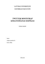 Referāts 'Twitter Bootstrap izmantošanas iespējas', 1.