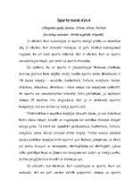 Eseja 'Sports manā un manu draugu dzīvē', 1.