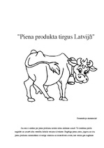 Eseja 'Piena produktu tirgus Latvijā', 1.