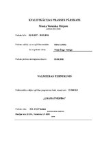 Prakses atskaite 'Prakses atskaite grāmatvedībā', 1.